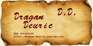 Dragan Deurić vizit kartica